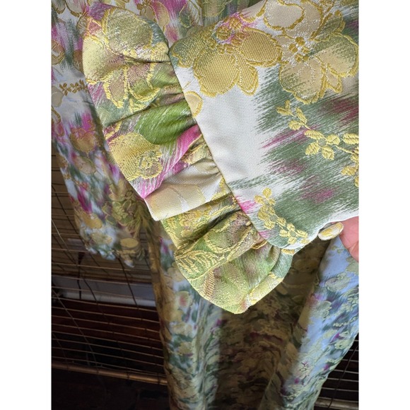 Lorrie Deb San Francisco‎ Floral Brocade Maxi Dress Vintage Modern Size 4 / 6 - Picture 5 of 15